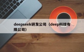 deepseek研发公司（deep科技有限公司）