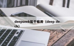 deepseek能干嘛用（deep deck）