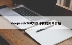 deepseek360外国评价的简单介绍