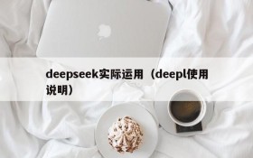 deepseek实际运用（deepl使用说明）