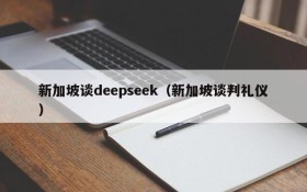 新加坡谈deepseek（新加坡谈判礼仪）