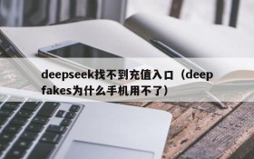 deepseek找不到充值入口(deepfakes为什么手机用不了)