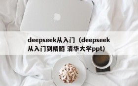 deepseek从入门（deepseek从入门到精髓 清华大学ppt）