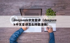 deepseek中文音译（deepseek中文音译怎么样最准确）