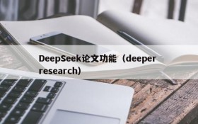 DeepSeek论文功能(deeper research)