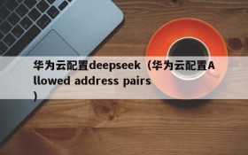 华为云配置deepseek（华为云配置Allowed address pairs）