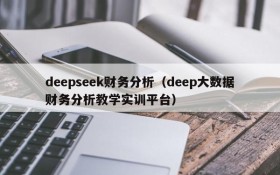 deepseek财务分析（deep大数据财务分析教学实训平台）