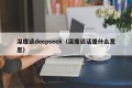 深度谈deepseek（深度谈话是什么意思）