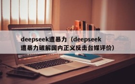 deepseek遭暴力（deepseek遭暴力破解国内正义反击台媒评价）