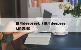 使用deepseek（使用deepseek的方法）