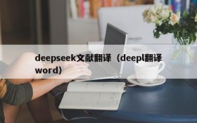 deepseek文献翻译(deepl翻译word)