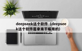 deepseek这个软件(deepseek这个软件是拿来干嘛用的)