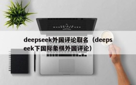 deepseek外国评论取名(deepseek下国际象棋外国评论)