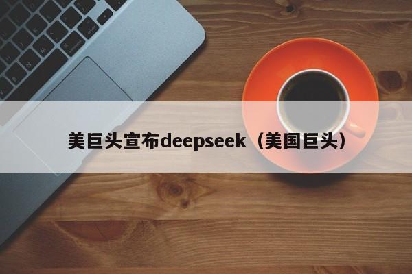 美巨头宣布deepseek（美国巨头）